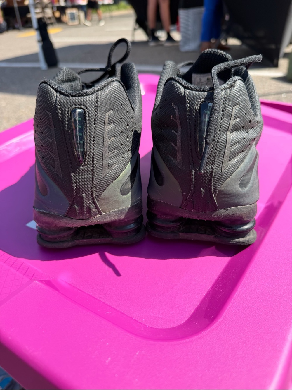 Nike Shox R4 SE Black Seaweed Iridescent Sneakers Men’s Size 13 - Picture 6 of 9